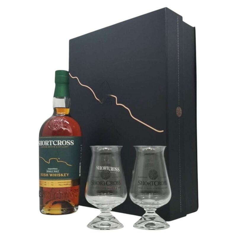 Shortcross Inaugural Single Malt Irish Whiskey Presentation Box & Glasses 70cl