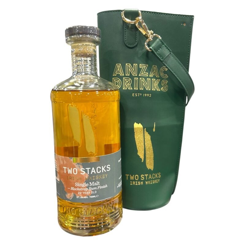 Two Stacks 22 Year Old Blackstrap Rum Finish Single Malt Irish Whiskey - Anzac Release - 70cl