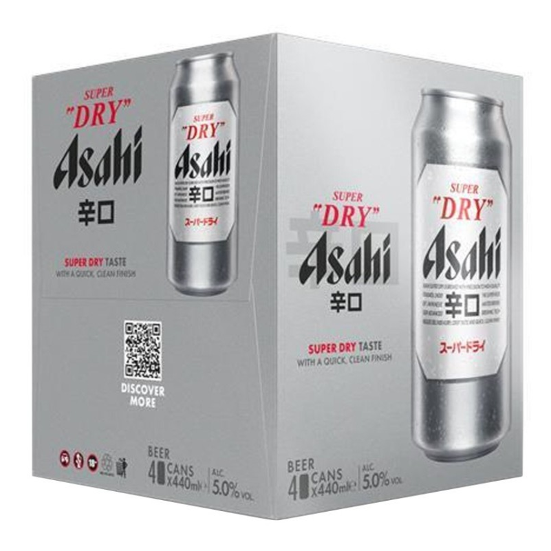 Asahi Super Dry 4 x 440ml Cans