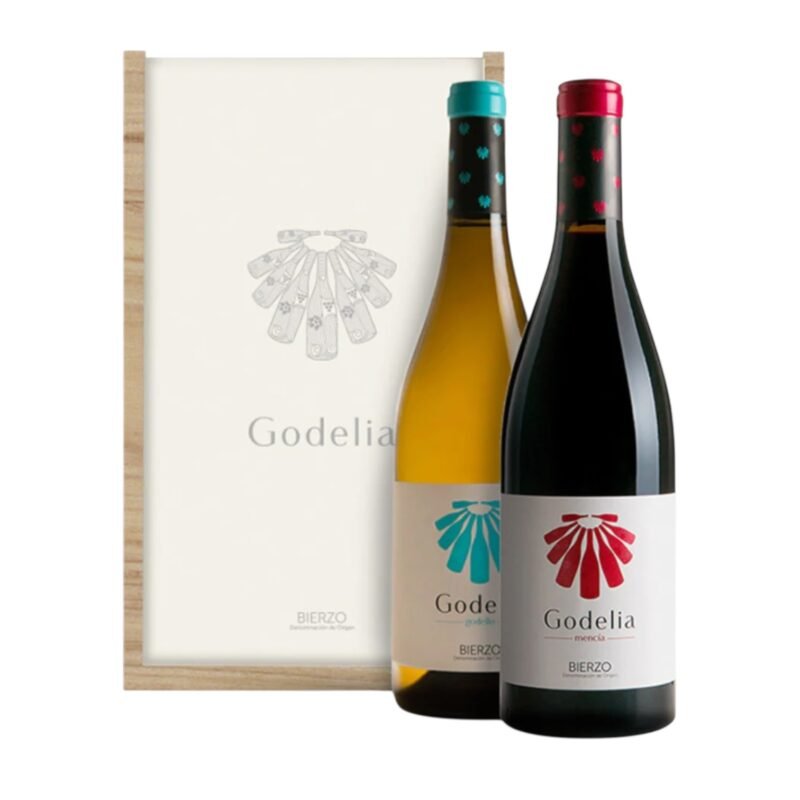 Godelia Godello & Mencía Wooden Twin Gift Set (2 x 75cl Bottles)