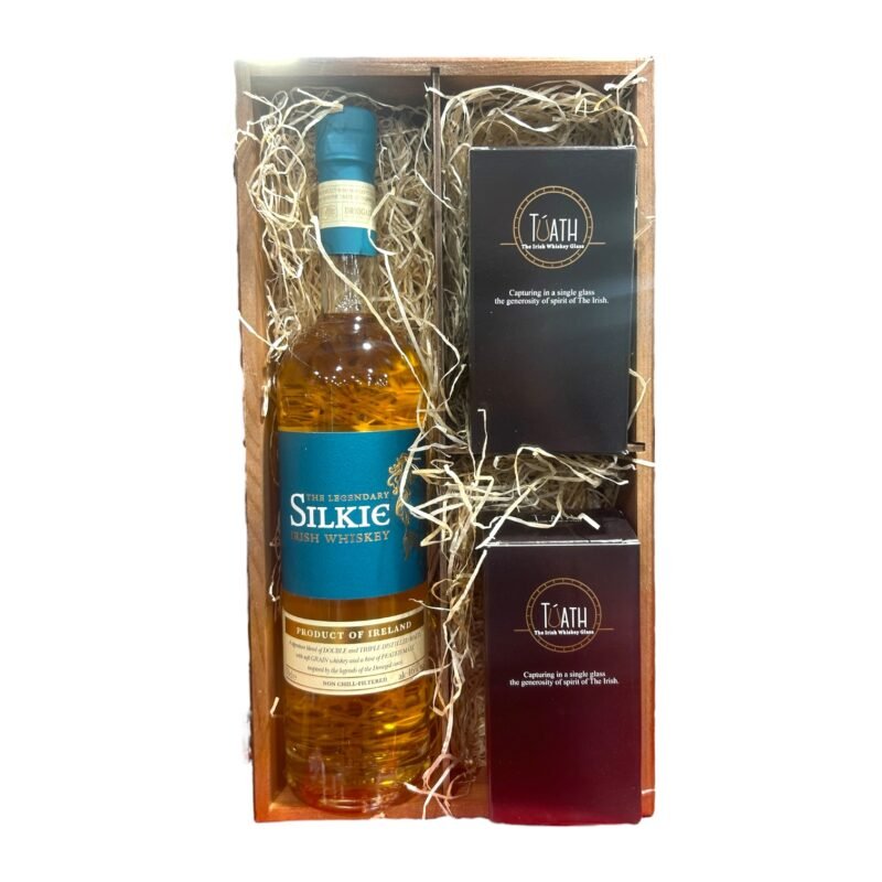 Silkie Blended Irish Whiskeyl Gift Set (1 x70cl Bottle & 2 Branded Tumblers)