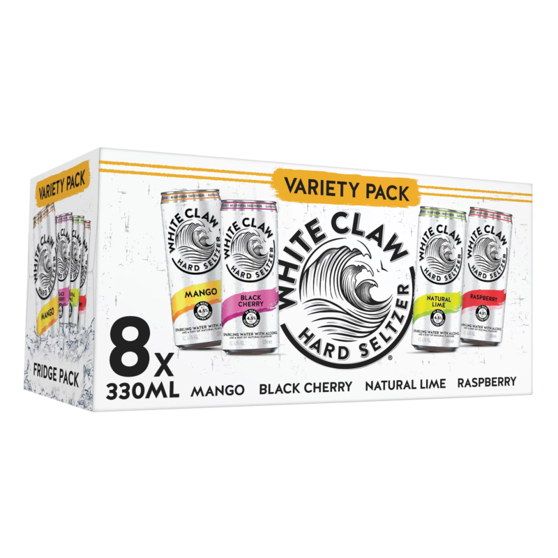 White Claw Seltzer Variety Pack 8x 330ml Cans
