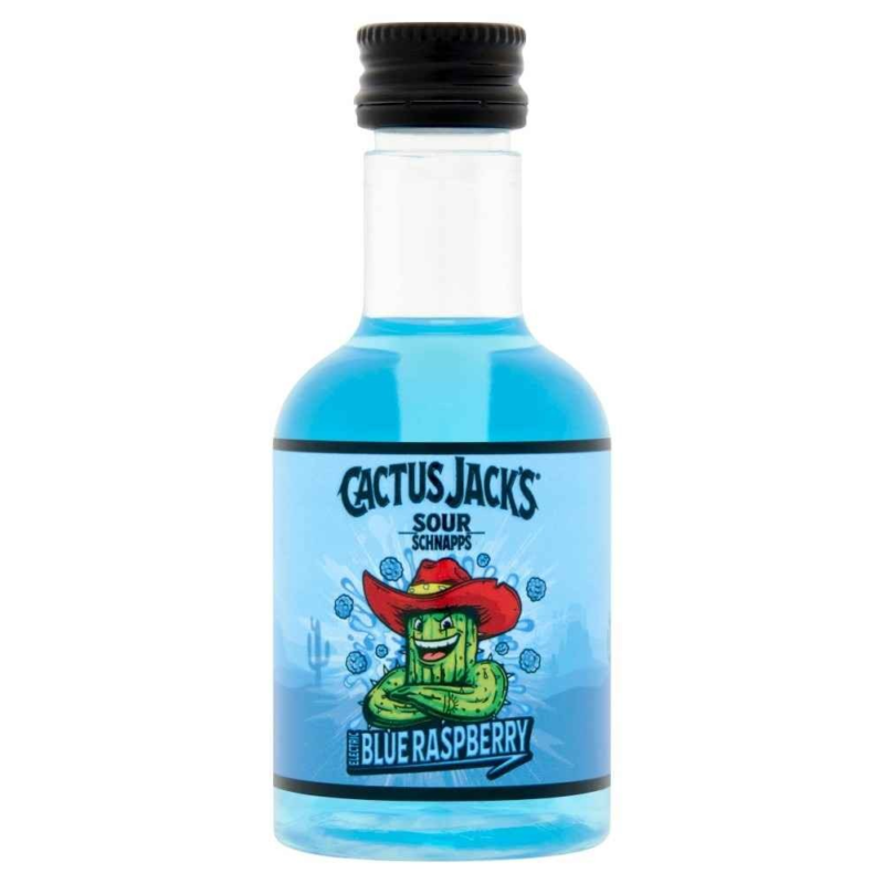 Cactus Jacks Blue Raspberry Schnapps 5cl Miniature Bottle