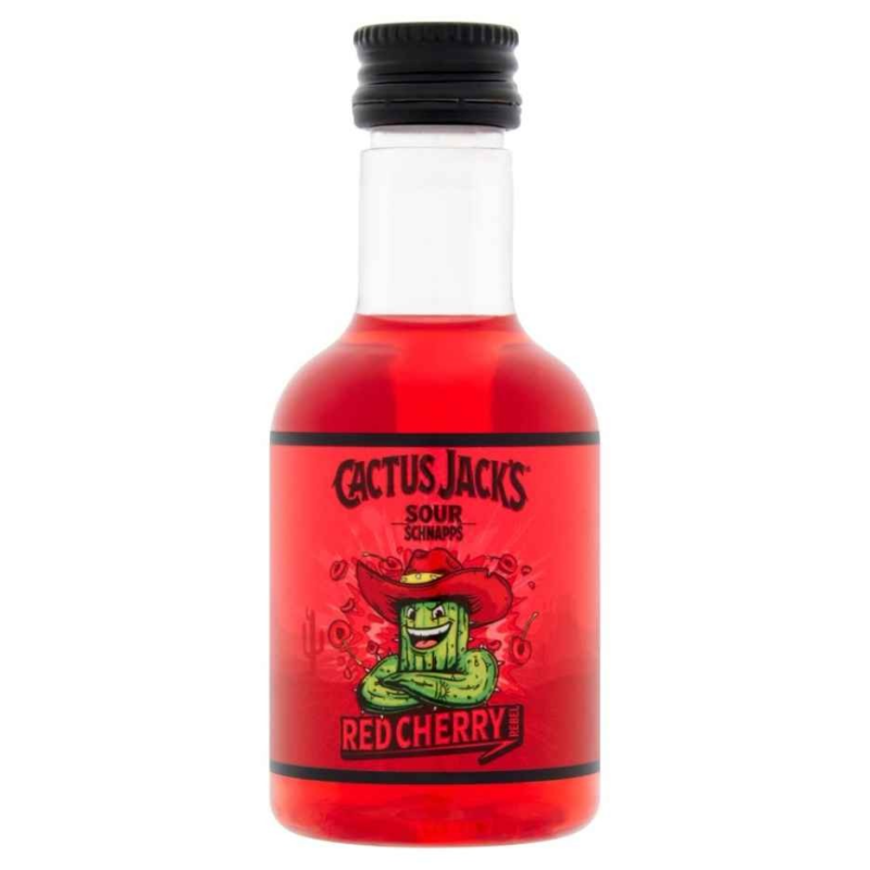Cactus Jacks Red Cherry Schnapps 5cl Miniature Bottle