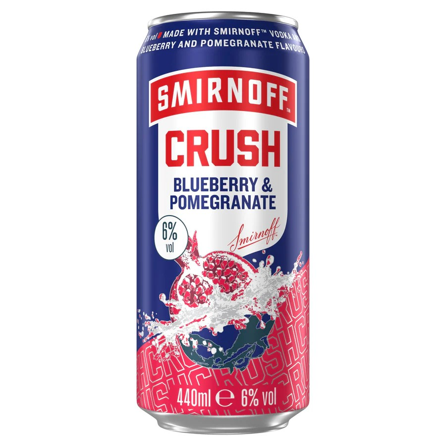 Smirnoff Vodka Crush Blueberry & Pomegranate 440ml Can