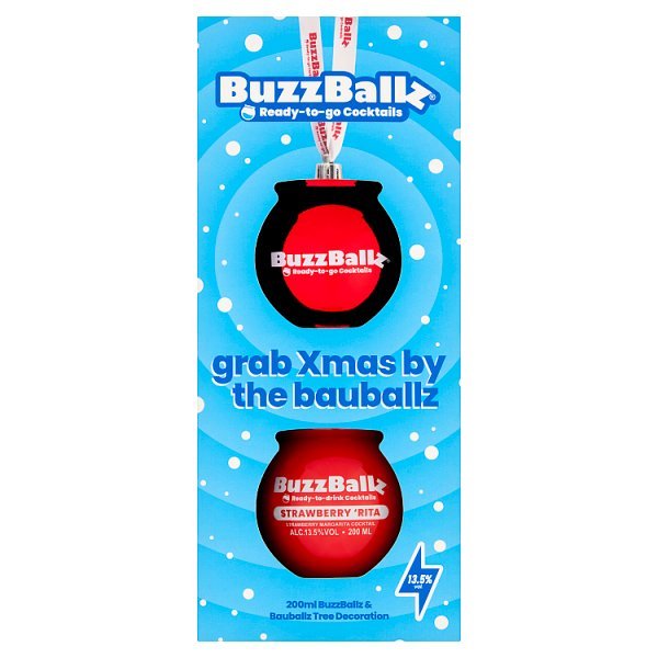 BuzzBallz Strawberry Rita Christmas Bauble Pack (1 x 200ml)